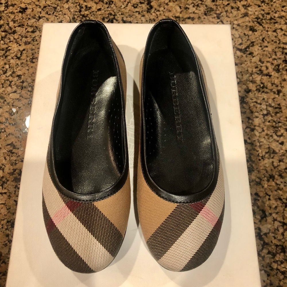Burberry Kids Nova Check Girls Ballet Flats Sz 31 US 13